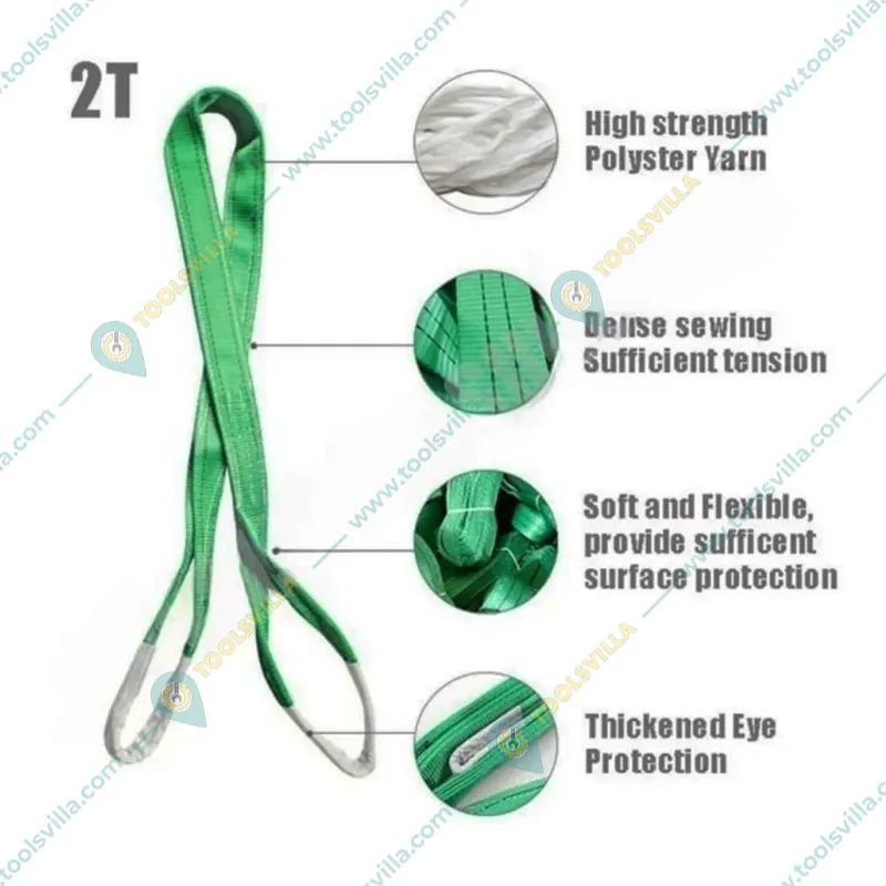 Safelift 2 Ton 1 Meter Duplex Polyester Web Sling, Width 50 mm