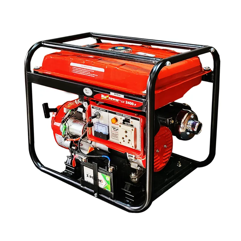 HPM 2.1 KVA Recoil & Self Start Single Phase Petrol Run Portable Generator With Battery (GE-2400PS)