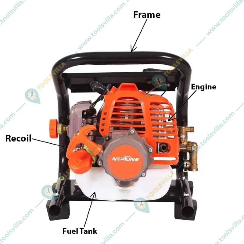 Neptune PW-768A , 2 Stroke 26 CC Portable Power Sprayer with 15 meter Hose Pipe for Agriculture and Gardening Purpose