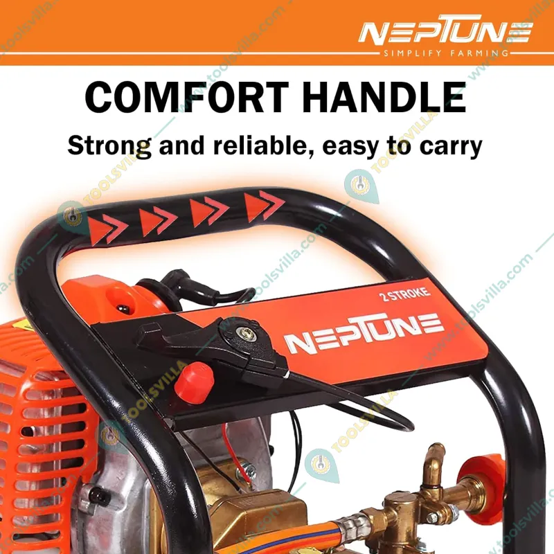 Neptune PW-768A , 2 Stroke 26 CC Portable Power Sprayer with 15 meter Hose Pipe for Agriculture and Gardening Purpose