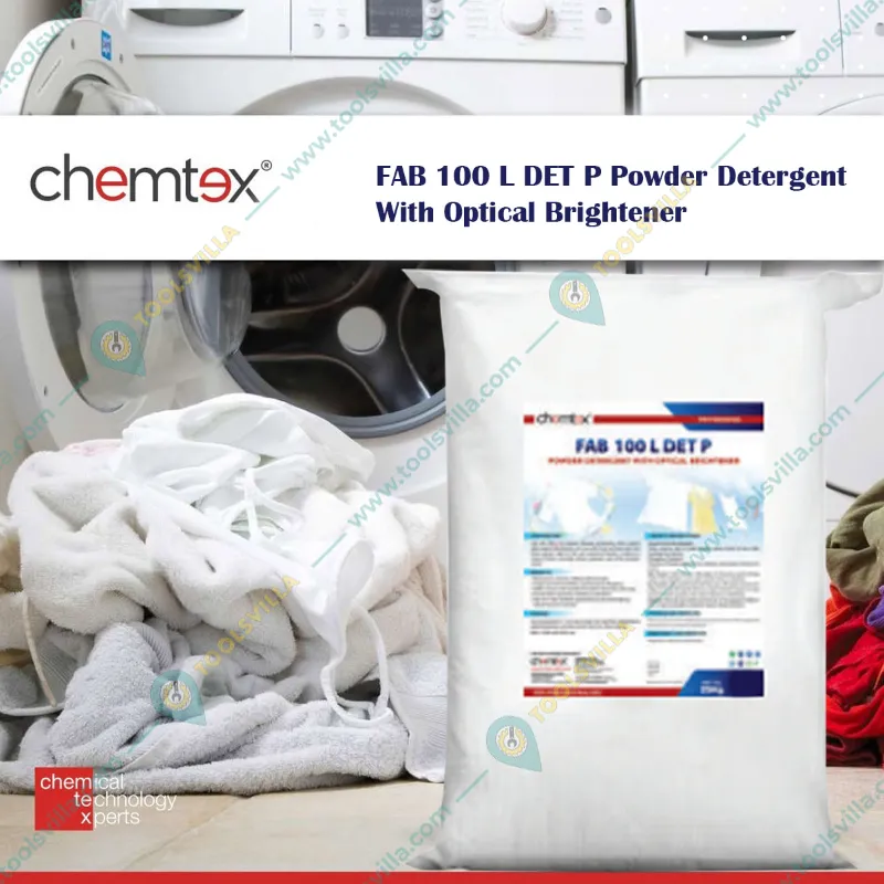 Chemtex 25 Kg FAB 100 L DET P Powder Detergent With Optical Brightener