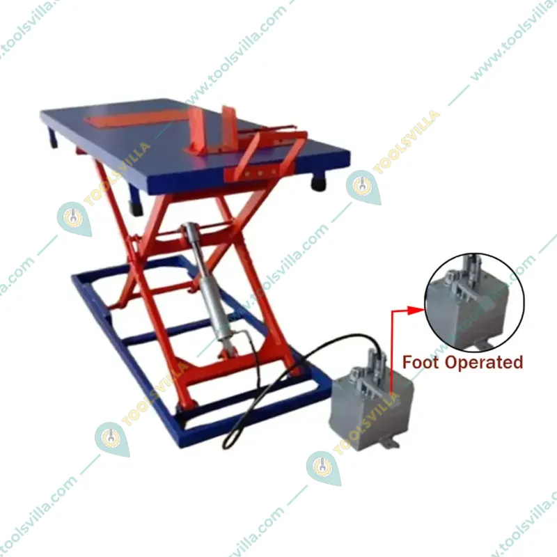 Heavy Duty 500 Kg Lifting Capacity Foot Operated Two Wheeler Lift 