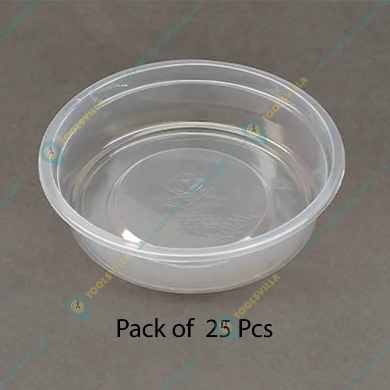 123*25 mm Top Seal PP Round Containers For Food Packaging(Pack-25 Pcs)