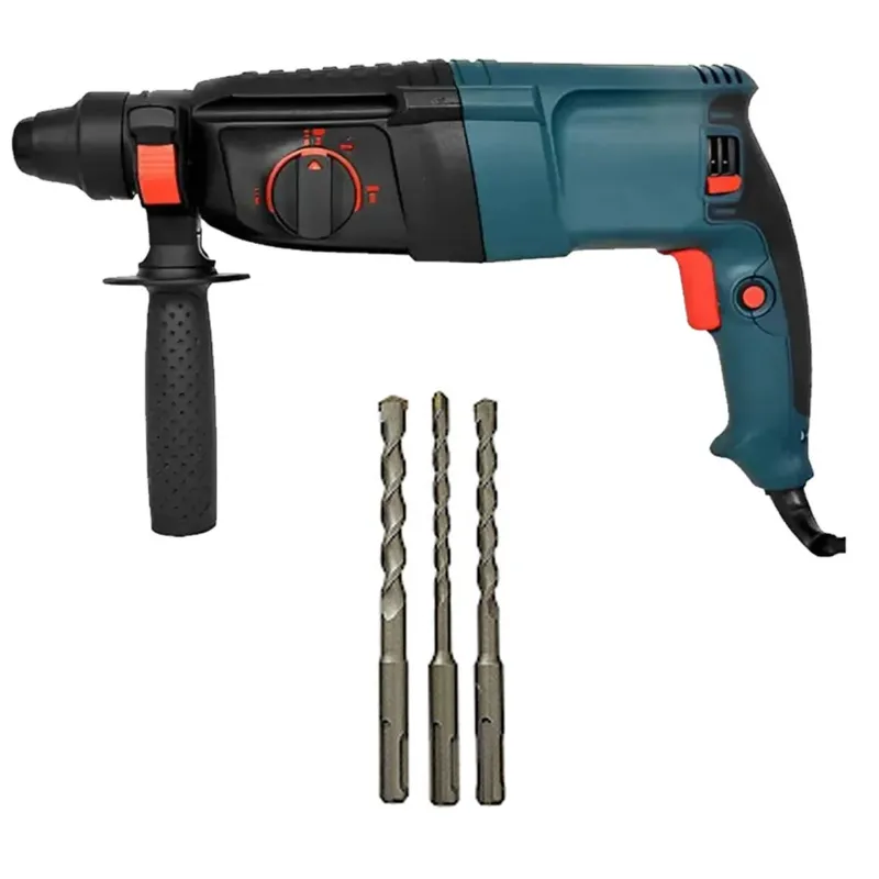 Premium Quality 26 mm 1200 W Rotary Hammer Drill, 1350 RPM With Reverse/Forward Function With Accessories