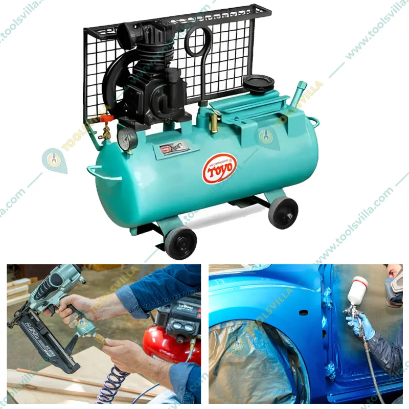 Toyo 70 Litres Air Compressor Without Motor, 7 kg/Cm² Max. Working Pressure with 1 Year Warranty
