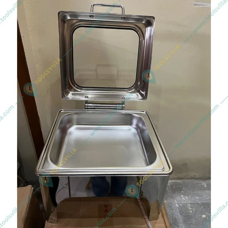 Premium Quality Buffet Chafing Dish with Electric Based and Glass Lid , 5 Liter Capacity