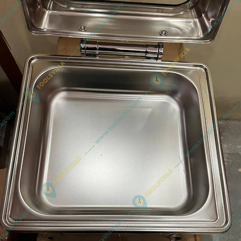 Premium Quality Buffet Chafing Dish with Electric Based and Glass Lid , 5 Liter Capacity