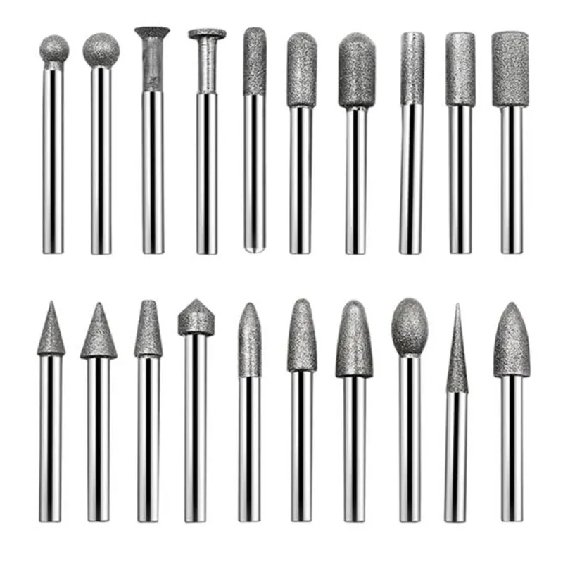 Premium Quality 20 Pcs Diamond Burrs For Various Uses In Rotary Tool/Die Grinder