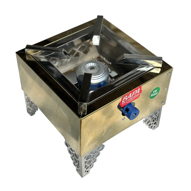 BAPA Premium Quality Gold finish Stainless Steel Gas Bhatti(Size-10X10 Inch)