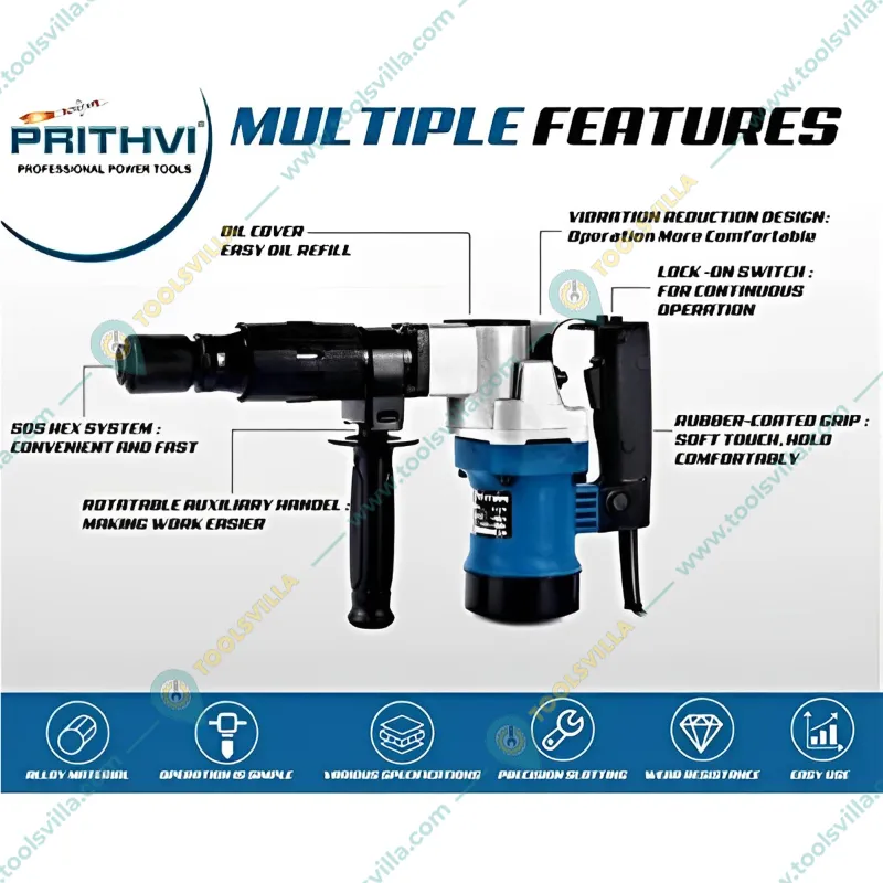 17mm Powerful Electric Concrete Breaker 1200W, 3000 RPM (P210)