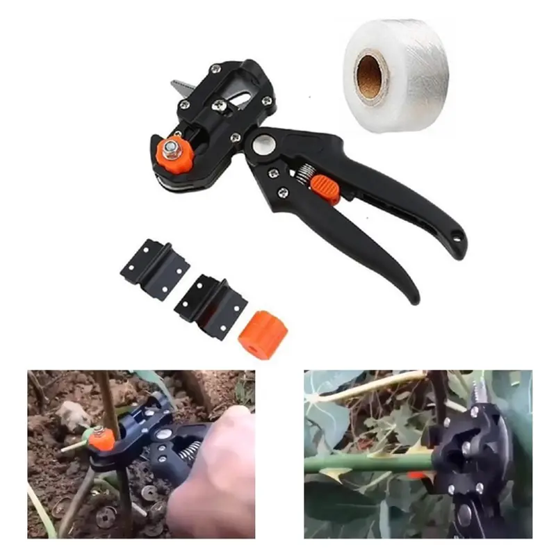 Pruning Shear & Grafting Cutting Tool with 3 Different Blades & Grafting Tape/Garden Fruit Tree Pruning Shears/Scissor