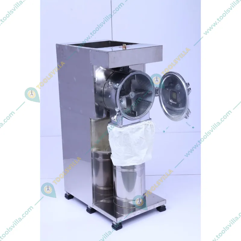 Semi-Automatic Flour Mill/Pulverizer Machine/Masala Grinder with Double Chamber, SS Body, 5 HP, 35-40kg/hr 