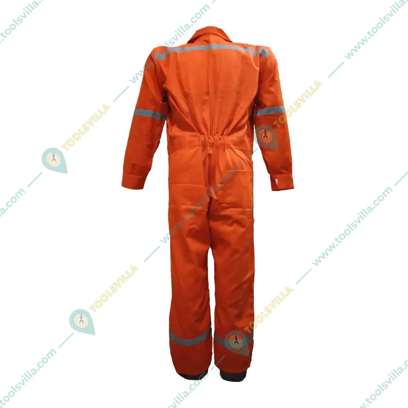 SS BENGALY 280 GSM Orange Safety Boiler Suit Coverall - 100% Cotton, 2" Reflectors, Quality Zipper, 7 Pockets(Size-S)