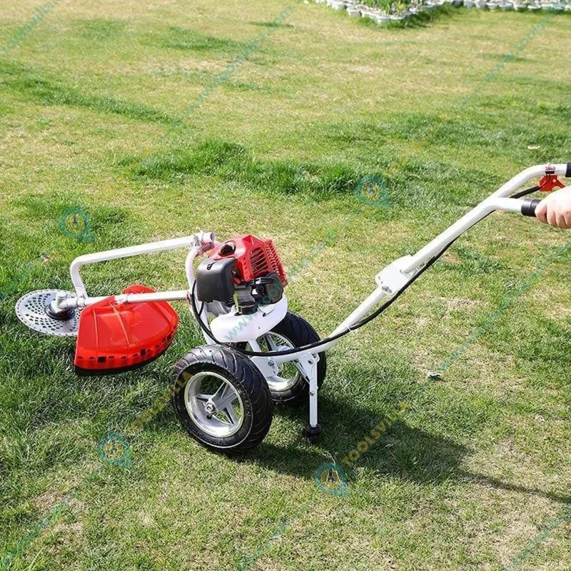 Heavy Duty Trolley Type Grass Cutter with Powerful 2 Stroke 52CC Engine For Grass & Weed Cutting