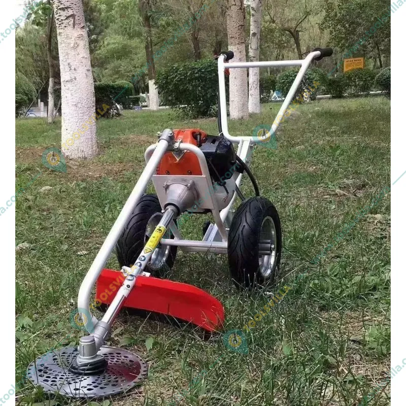 Heavy Duty Trolley Type Grass Cutter with Powerful 2 Stroke 52CC Engine For Grass & Weed Cutting