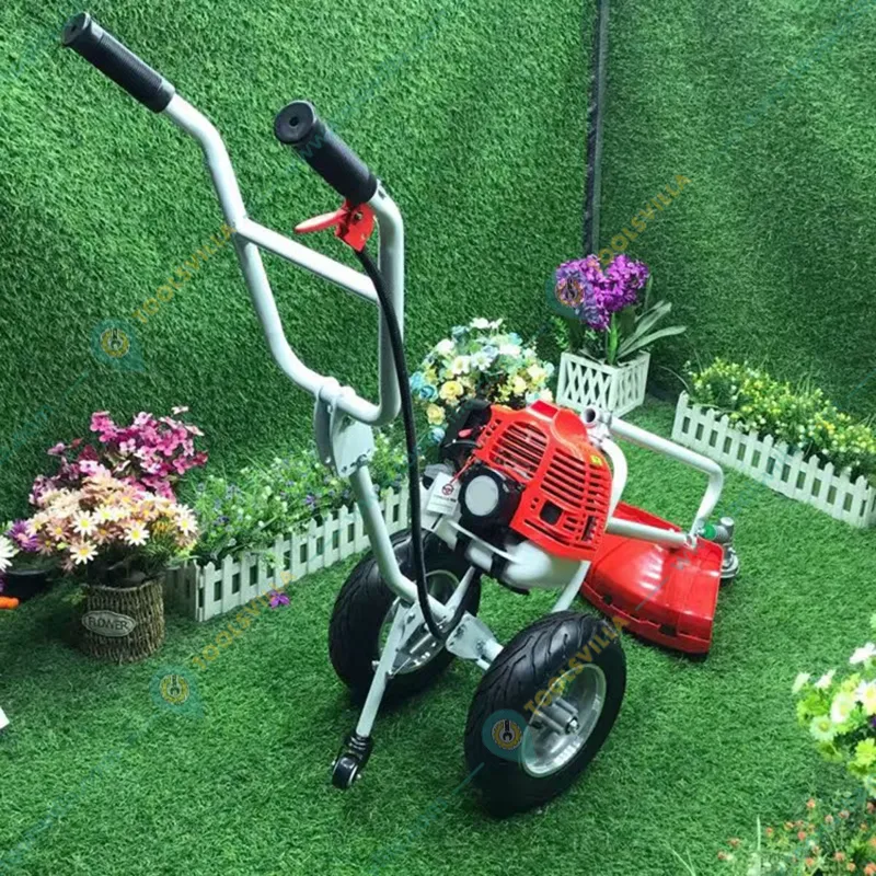 Heavy Duty Trolley Type Grass Cutter with Powerful 2 Stroke 52CC Engine For Grass & Weed Cutting