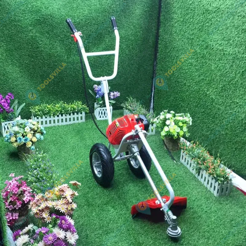 Heavy Duty Trolley Type Grass Cutter with Powerful 2 Stroke 52CC Engine For Grass & Weed Cutting