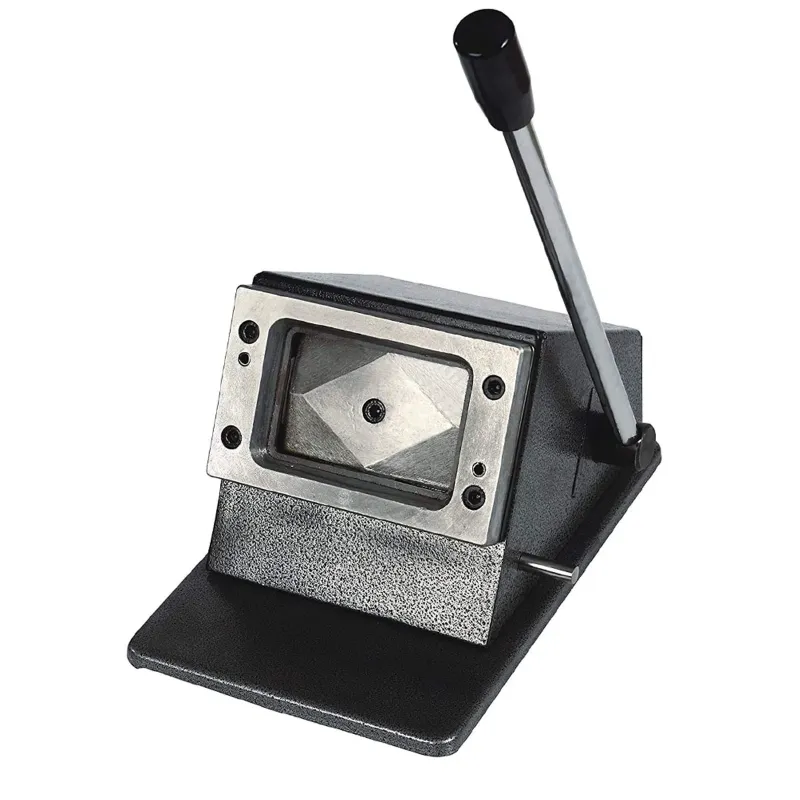 Dotpot Heavy Duty 85.6 X 54 mm Punching Size PVC ID Card Die Cutter Full Metal Body Round Corner 
