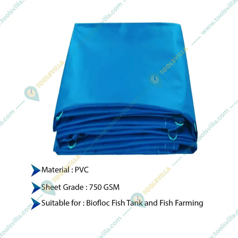 ZN GLOBAL NATION 750 GSM 4 meter, 10000 liter Round Type Tarpaulin Sheet for Biofloc Fish Tank