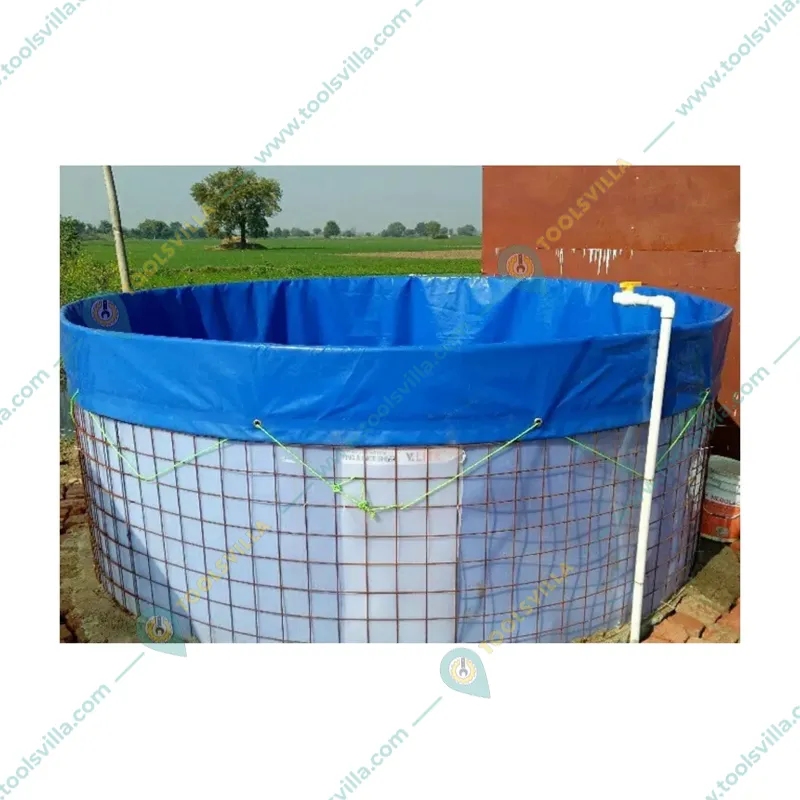 ZN GLOBAL NATION 750 GSM 4 meter, 10000 liter Round Type Tarpaulin Sheet for Biofloc Fish Tank