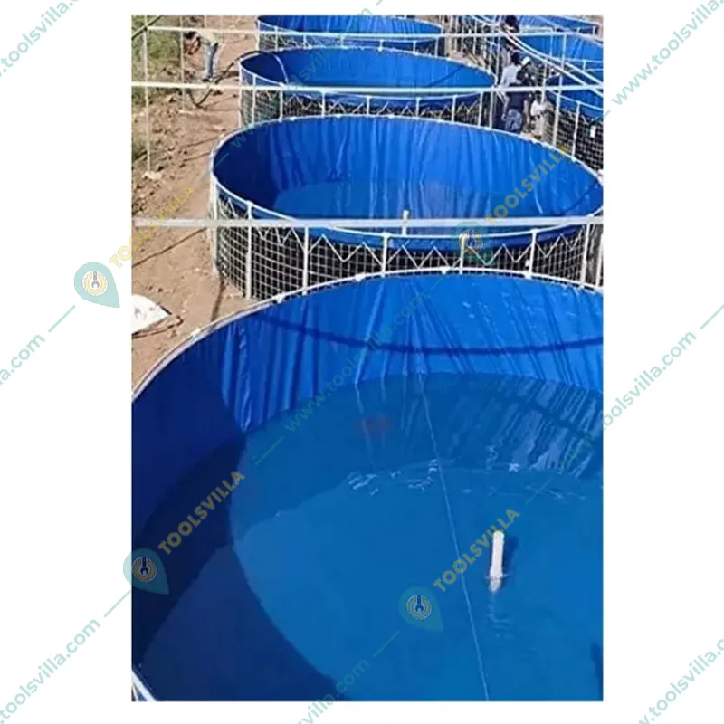 ZN GLOBAL NATION 750 GSM 4 meter, 10000 liter Round Type Tarpaulin Sheet for Biofloc Fish Tank