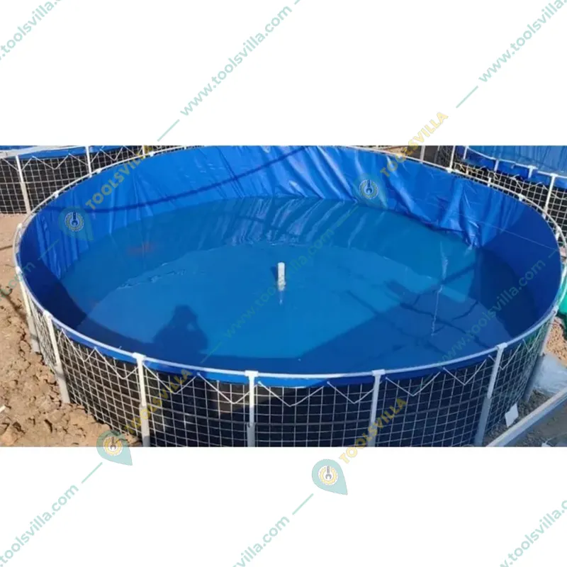ZN GLOBAL NATION 750 GSM 4 meter, 10000 liter Round Type Tarpaulin Sheet for Biofloc Fish Tank