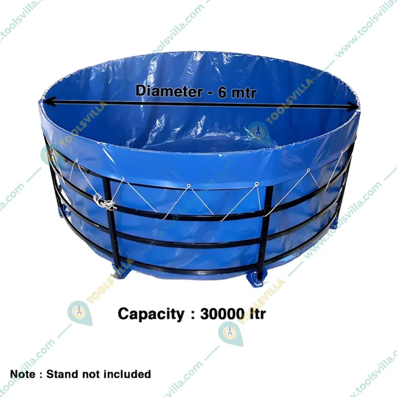 ZN GLOBAL 1000 GSM Round Tarpaulin Sheet for Aqua Farming(Size-6 Meter Dia,Capacity-30000 L)