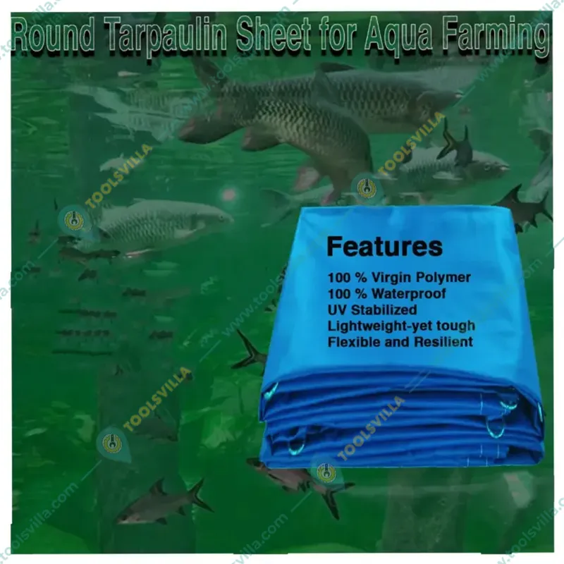 ZN GLOBAL 1000 GSM Round Tarpaulin Sheet for Aqua Farming(Size-6 Meter Dia,Capacity-30000 L)