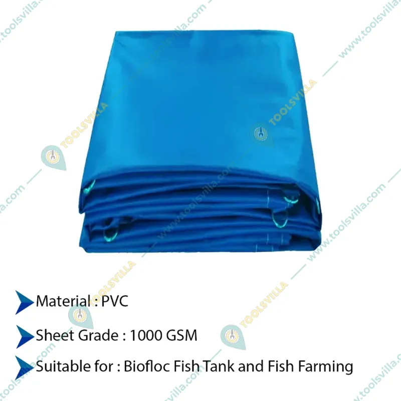 ZN GLOBAL 1000 GSM Round Tarpaulin Sheet for Aqua Farming(Size-6 Meter Dia,Capacity-30000 L)