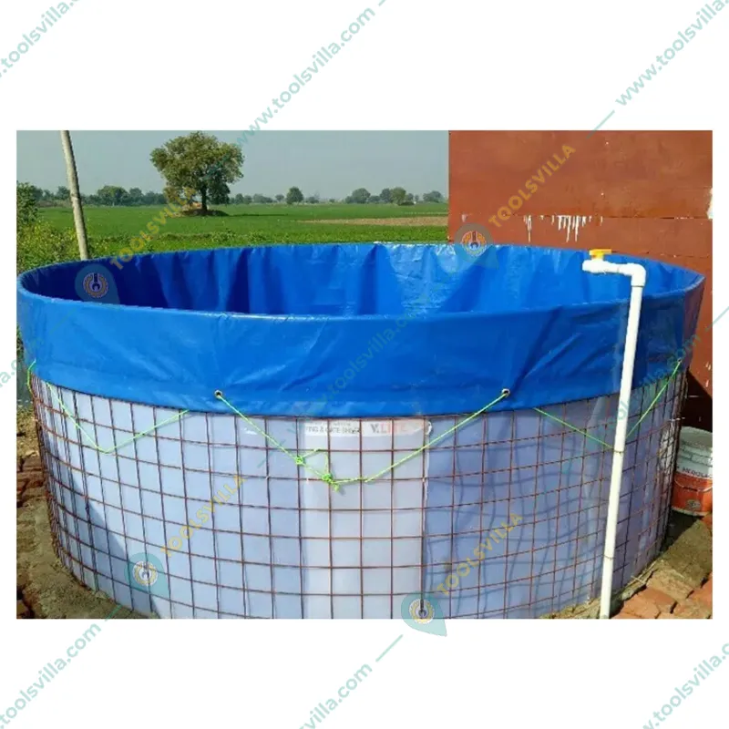 ZN GLOBAL 1000 GSM Round Tarpaulin Sheet for Aqua Farming(Size-6 Meter Dia,Capacity-30000 L)