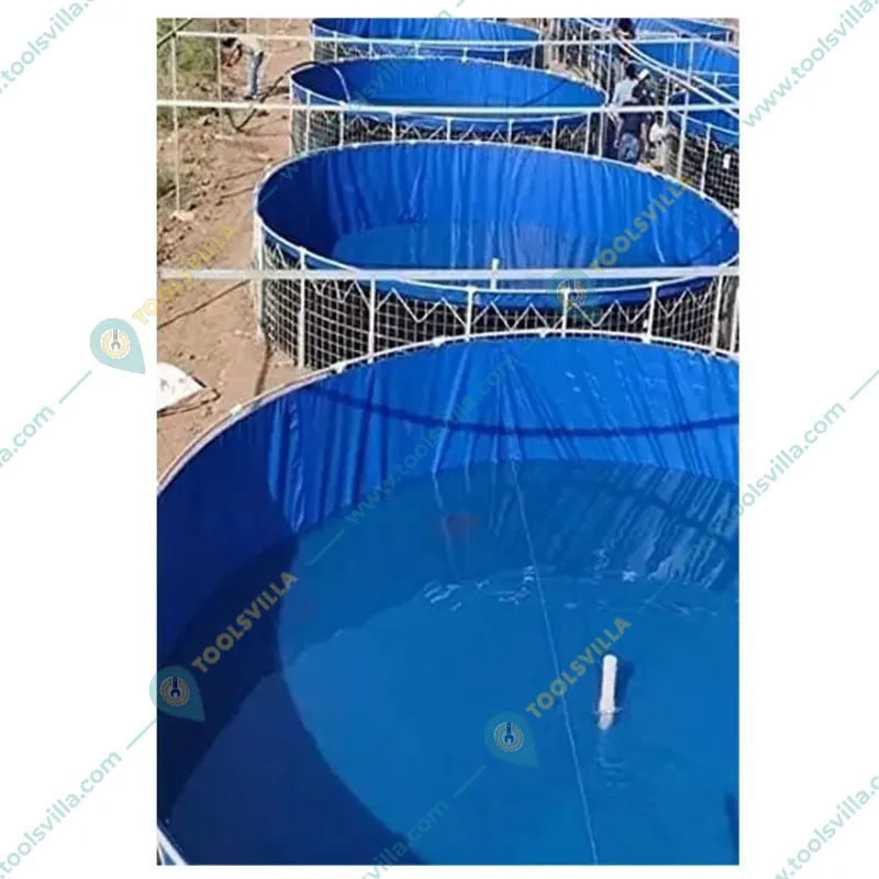 ZN GLOBAL 1000 GSM Round Tarpaulin Sheet for Aqua Farming(Size-6 Meter Dia,Capacity-30000 L)