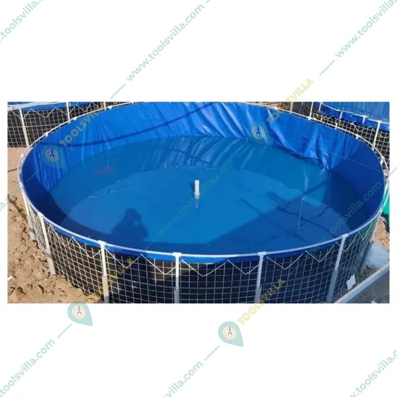 ZN GLOBAL 1000 GSM Round Tarpaulin Sheet for Aqua Farming(Size-6 Meter Dia,Capacity-30000 L)
