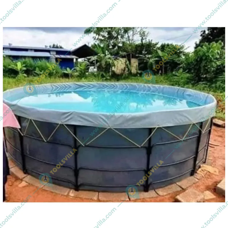 ZN GLOBAL 1000 GSM Round Tarpaulin Sheet for Aqua Farming(Size-6 Meter Dia,Capacity-30000 L)