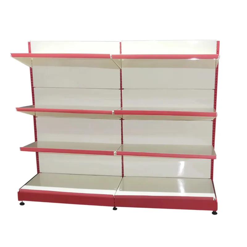 Ironic 5 feet x 3 feet 4 Shelves Slotted Channel Display Rack/Wall Rack For Multipurpose Uses (Set Of 2)