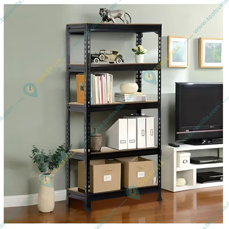 Keepwell 63 x 32 x 16 Inch 5 Wooden Adjustable Shelves Laminated Boltless Rack 