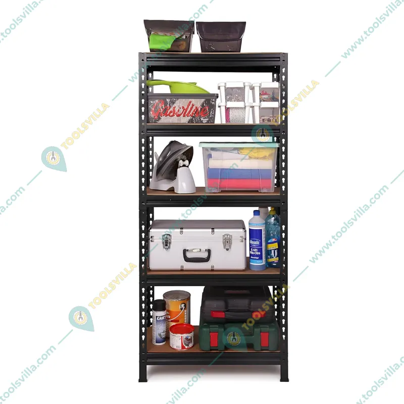 Keepwell 63 x 32 x 16 Inch 5 Wooden Adjustable Shelves Laminated Boltless Rack 