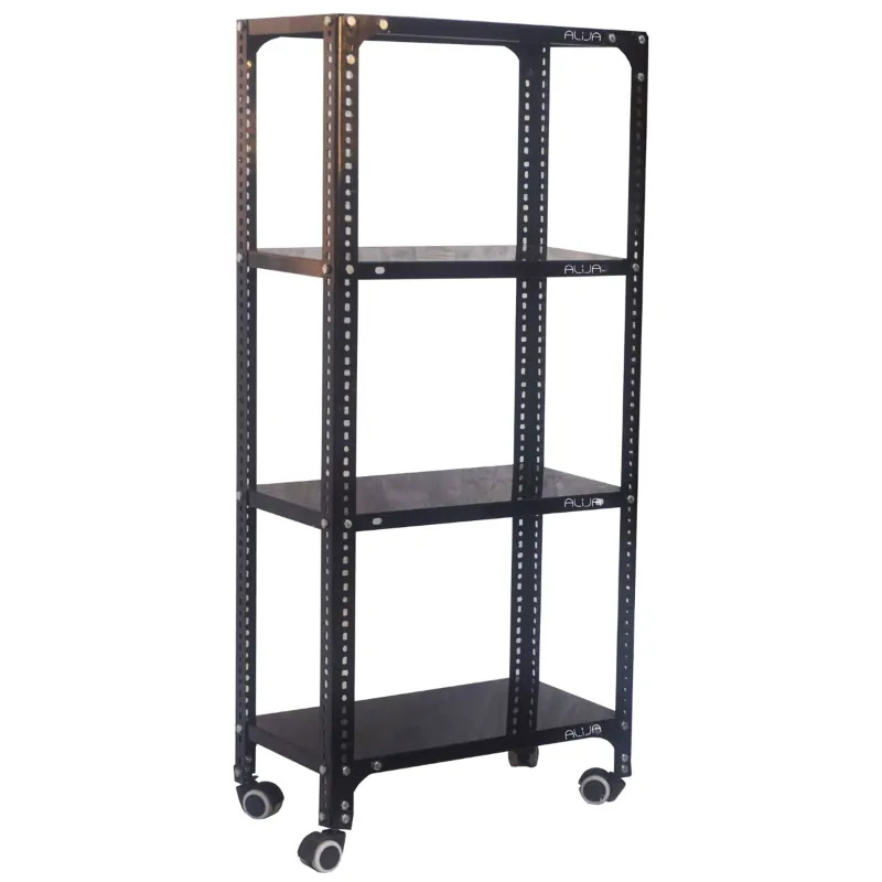 ALIJA 48 x 23 x 12 Inches 4 Shelves Multipurpose Storage Rack With 200 Kg Load Capacity 360° Movable Castor Wheel 