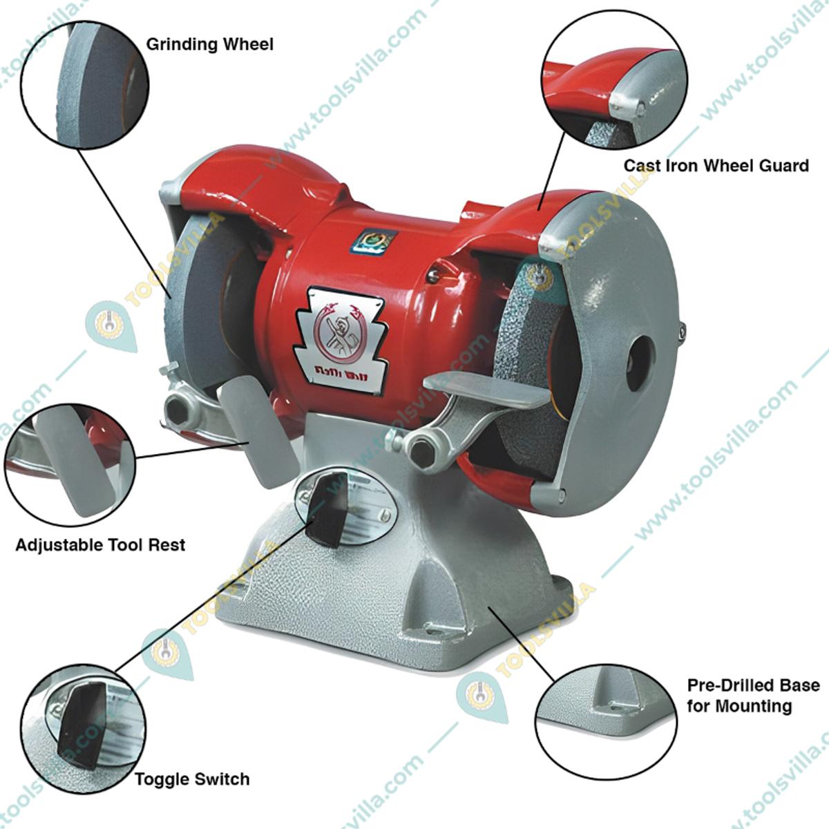 Ralli Wolf TG6 Bench Grinder 150mm, 265W, Single Phase