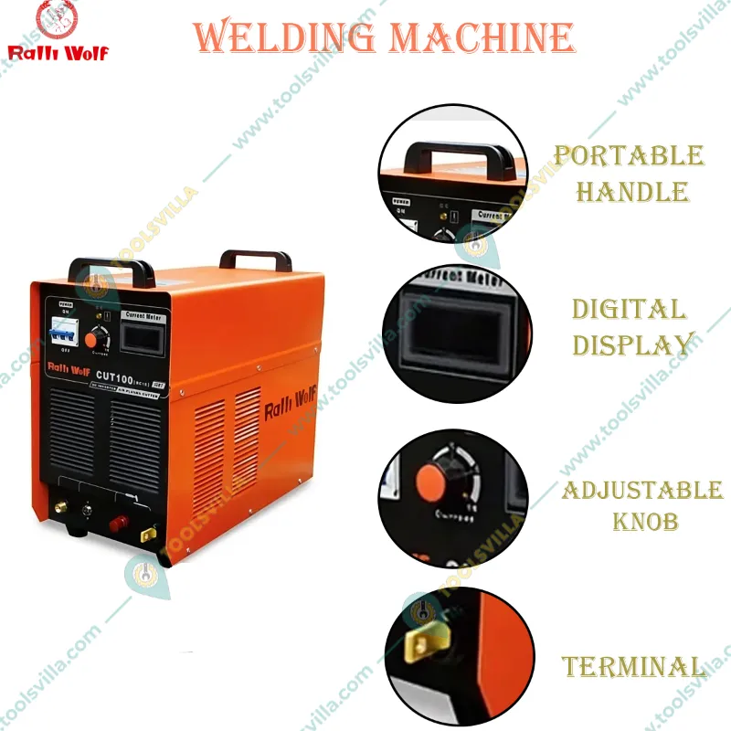 Ralli Wolf CUT 100IJ Three Phase Air Plasma Cutting Welding Machine, 100 Amp (RC10)