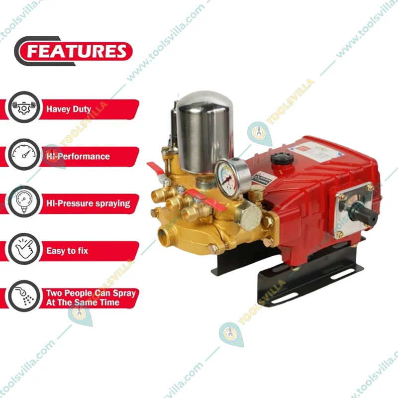 Ralli RTP-50B, High Pressure Triple Piston Brass HTP 50 Pump With 3 Outlet