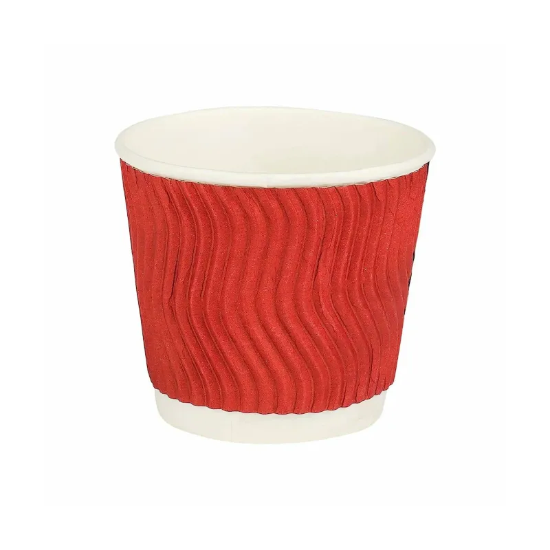 200ml Red Color Paper Ripple Cup for Both Indoor and Outdoor Events(Pack-100)