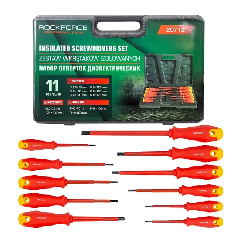 ROCKFORCE Dielectric 11 Pieces Screwdrivers Set (RF-20712)
