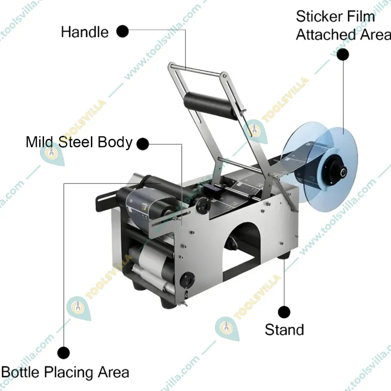 Semi Automatic Round bottle Labeling, Model No. MT-50 