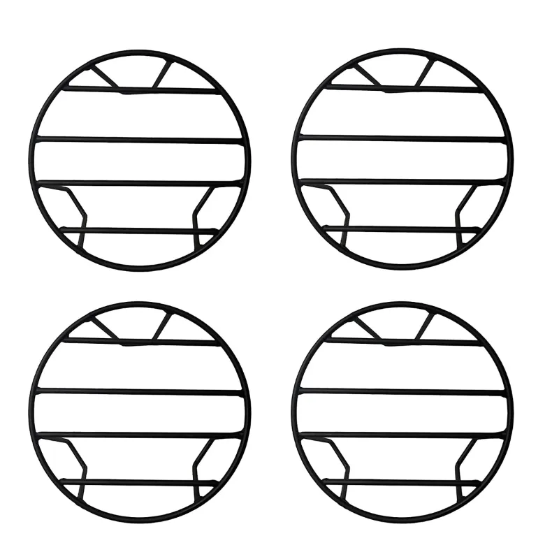 Stylish and Round Garden Metal Stands for Planter Pots , Used for Indoor Outdoor Use (Pack of 4)