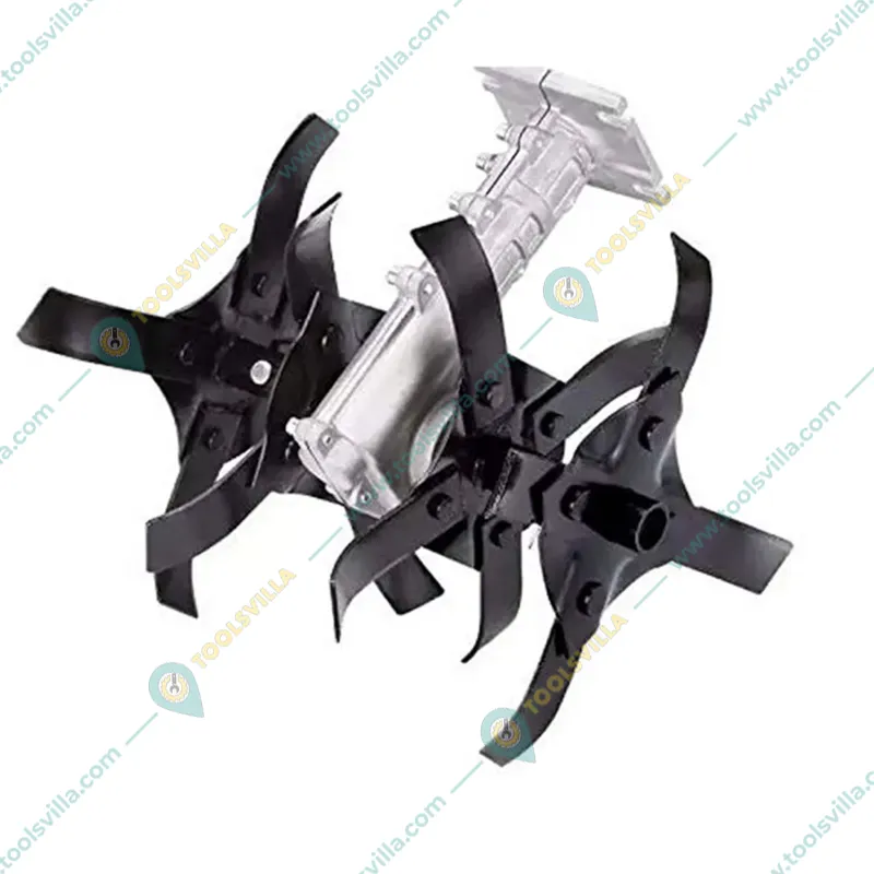 Heavy Duty 28 mm 2 in 1 Round and Cross Tiller Attachment Combo For Brush Cutter