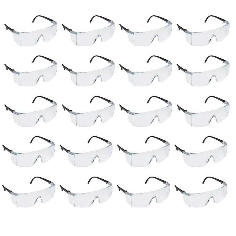 RPES Pack of 20 Windproof & Dustproof Clear Safety Goggles