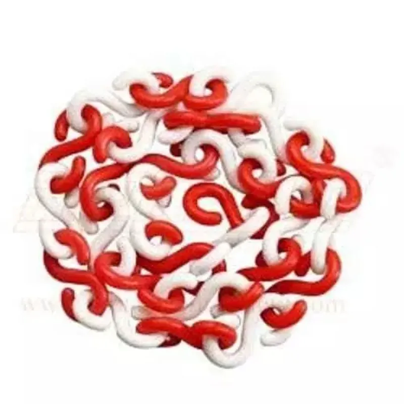 RPES Pack of 5 10m Red & White Plastic Barrier Safety Cone Chain