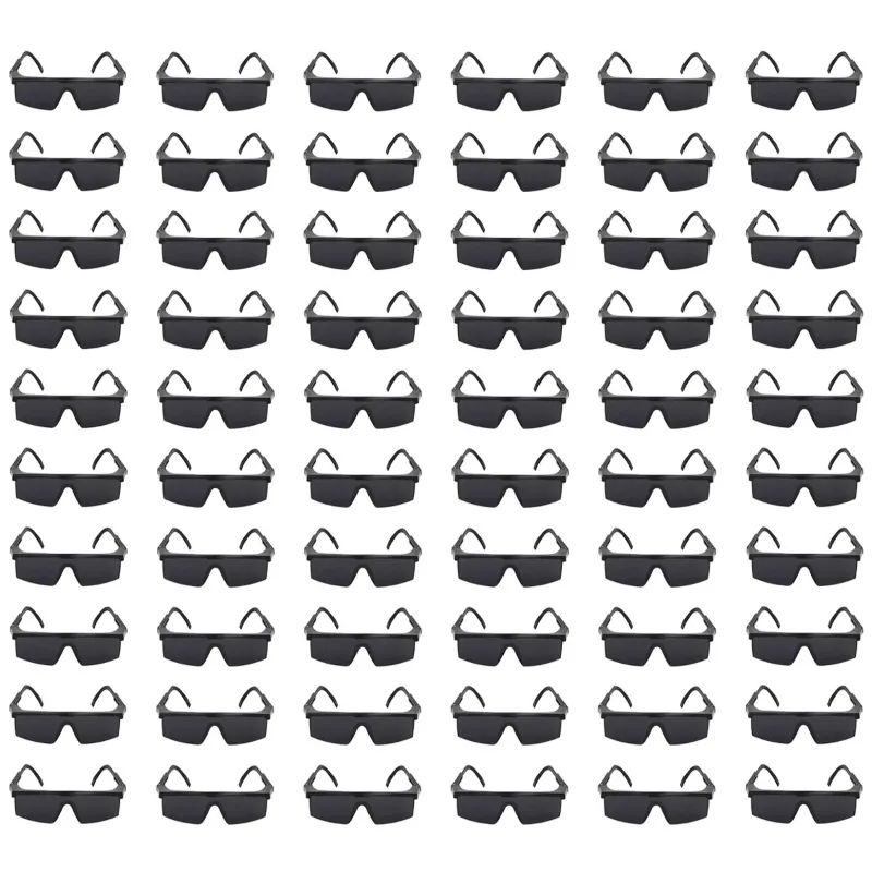 RPES Pack of 60 Zoom Black Polycarbonate Safety Goggles