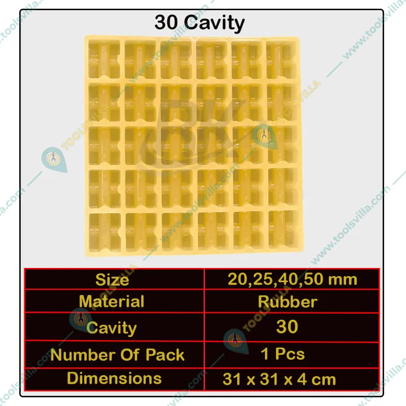 RK 30 Cavity 20,25,40,50 mm Rubber Paver Block Mould (31 x 31 x 4 cm)