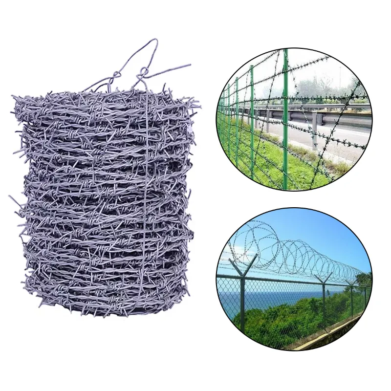 Premium Quality 400 Feet (Approx.) Rustproof Barbed Fencing Wire